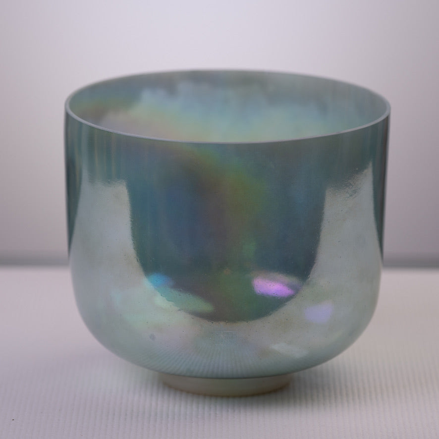 10" D#+15 Apophyllite Green Goddess Alchemy Bowl, Crystal Tones™