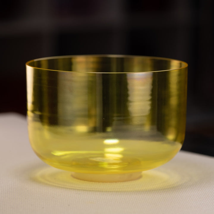 9.75" B+6 Radiant Sun Crystal Singing Bowl, Perfect Pitch