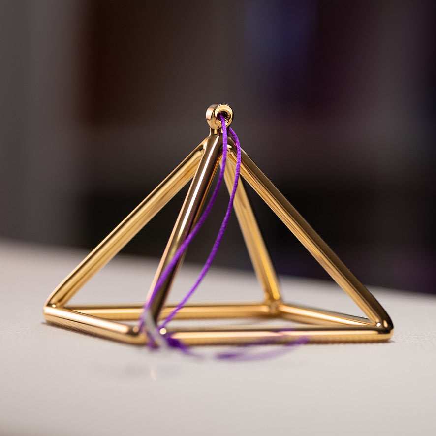 5.75" D#+20 24k Gold Crystal Pyramid