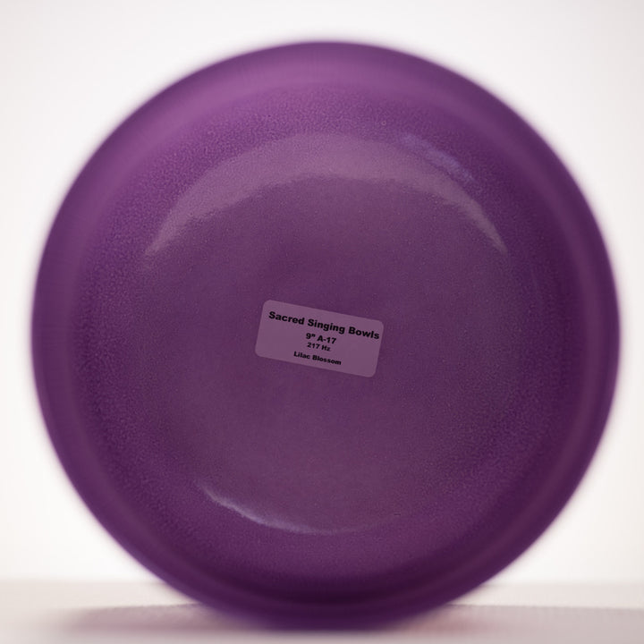 9" A-17 Lilac Blossom Crystal Singing Bowl