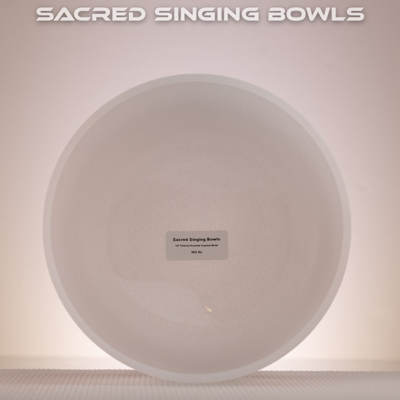 10" F#-24 Frosted Crystal Singing Bowl, Sacred Singing Bowls