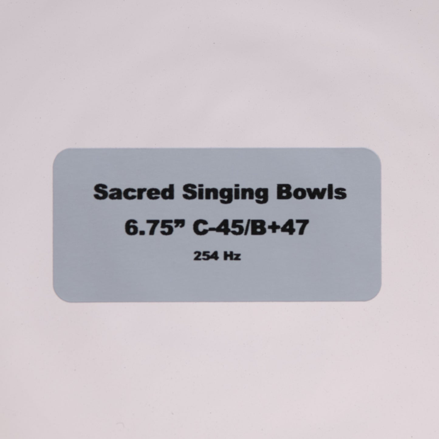 6.75" C-45/B+47 Clear Quartz Crystal Singing Bowl, Sacred Singing Bowls
