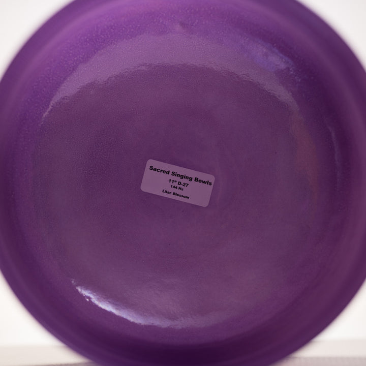 11" D-27 Lilac Blossom Crystal Singing Bowl