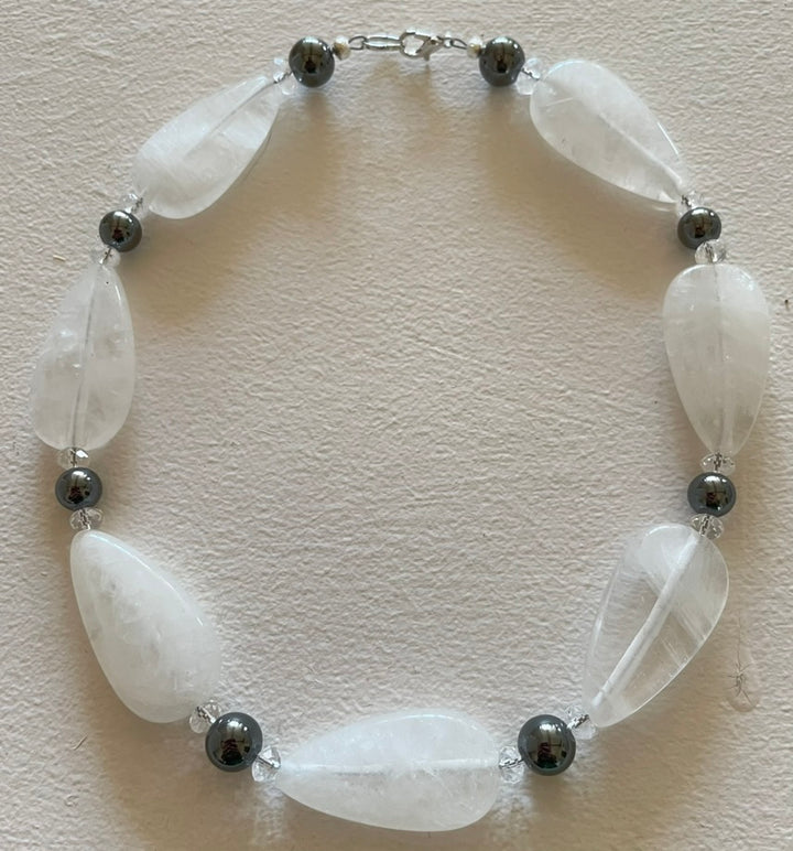 Clear Quartz & Hematite Necklace