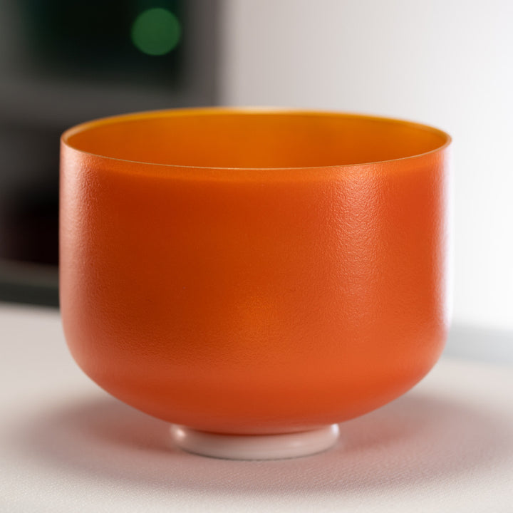 10" D#-25 Setting Sun Frosted Crystal Singing Bowl