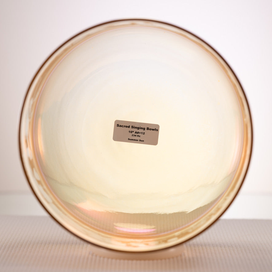 10" A#+12 Summer Sun Crystal Singing Bowl