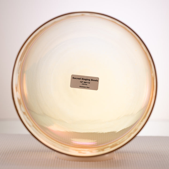 10" A#+12 Summer Sun Crystal Singing Bowl