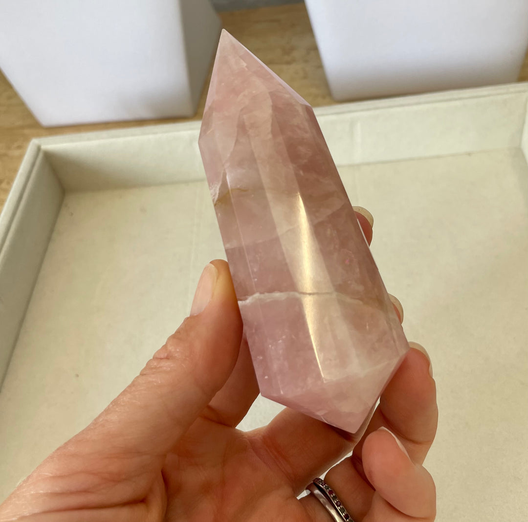 Small Rose Quartz Vogel-inspired Wand