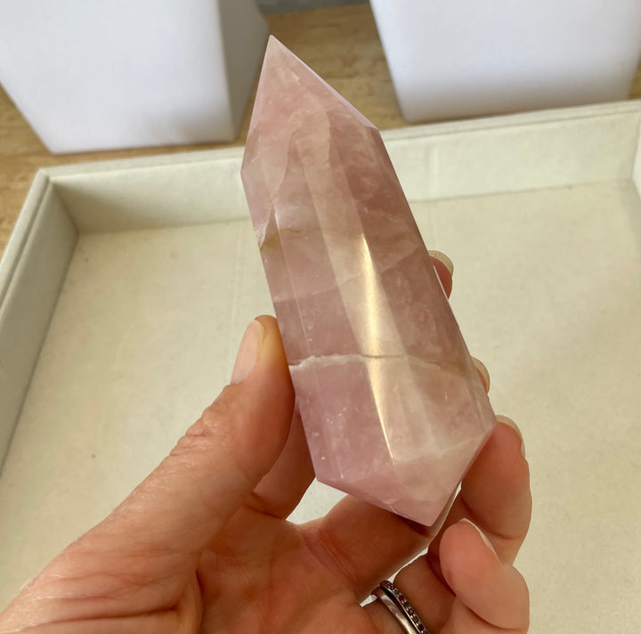 Small Rose Quartz Vogel-inspired Wand