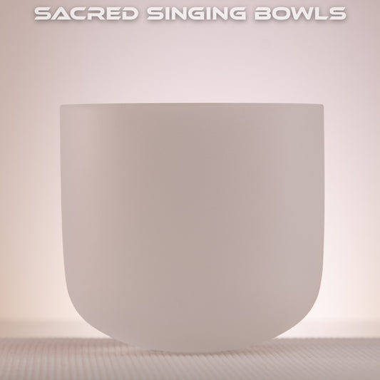 7" G-13 Frosted Crystal Singing Bowl, Sacred Singing Bowls