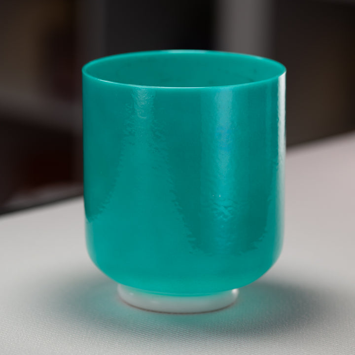 7" D#+4 Turquoise Tide Crystal Singing Bowl, Perfect Pitch