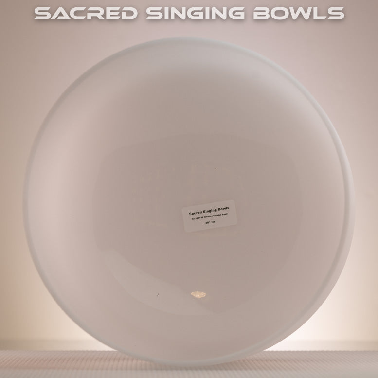 12" G+44 Frosted Crystal Singing Bowl, Sacred Singing Bowls