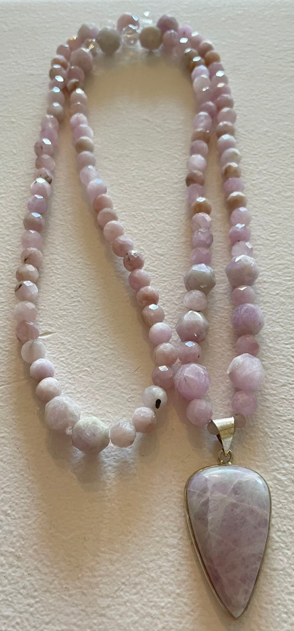 Faceted Kunzite Mala