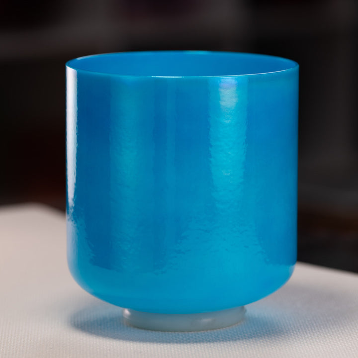 8" D#-4 Serenity Sky Crystal Singing Bowl, Perfect Pitch