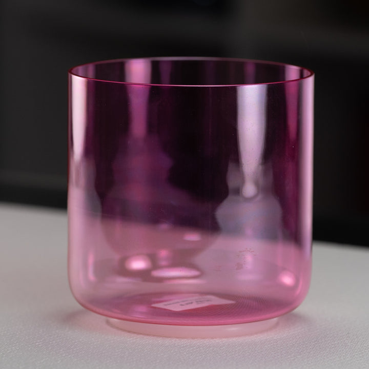 6.25" F#+25 Pink Lotus Crystal Singing Bowl