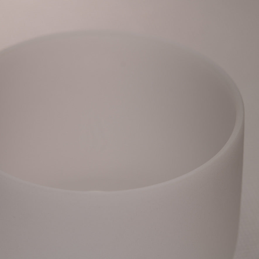 9" G#+15 White Frosted Crystal Singing Bowl