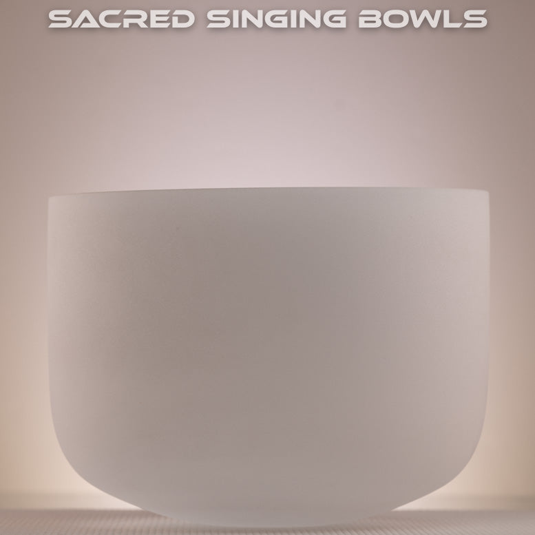 12" E+33 Frosted Crystal Singing Bowl, Sacred Singing Bowls