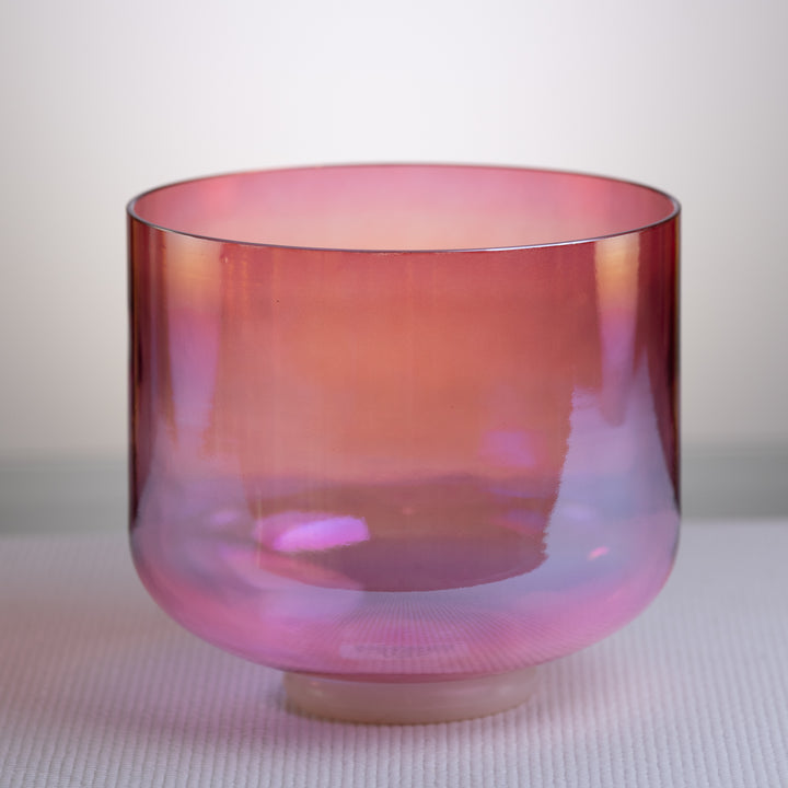 9" C#-47 Rose Blossom Crystal Singing Bowl