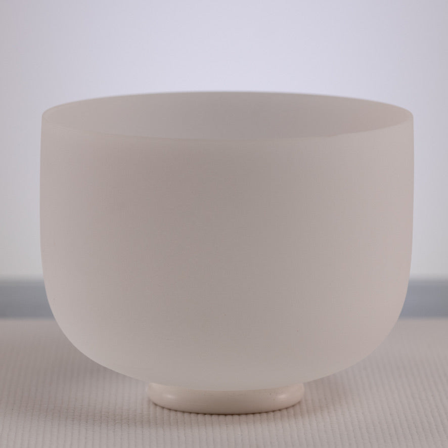 10" C-30 White Frosted Crystal Singing Bowl