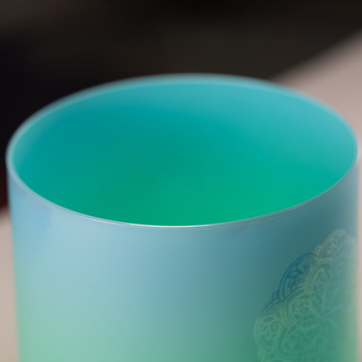 8" A+41 Turquoise Tide with Mandala Crystal Singing Bowl