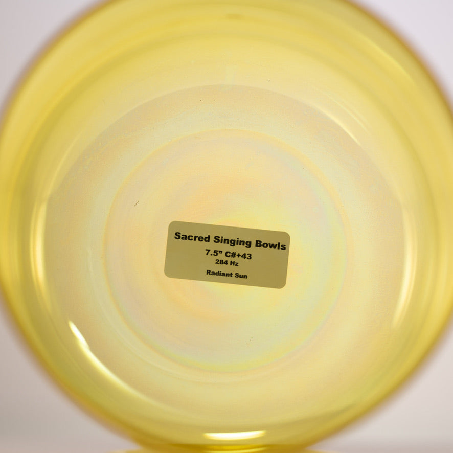 7.5" C#+43 Radiant Sun Crystal Singing Bowl