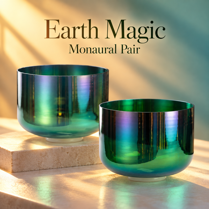 Earth Magic Monaural Singing Bowl Pair