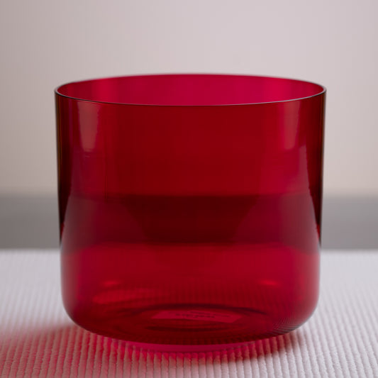 6.75" C#-23 Ruby Color Crystal Singing Bowl, Sacred Singing Bowls