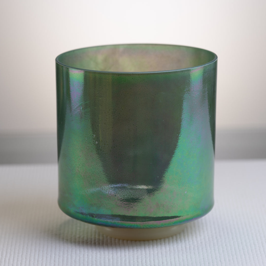 7" D-40 Malachite Platinum Crystal Singing Bowl, Crystal Tones™