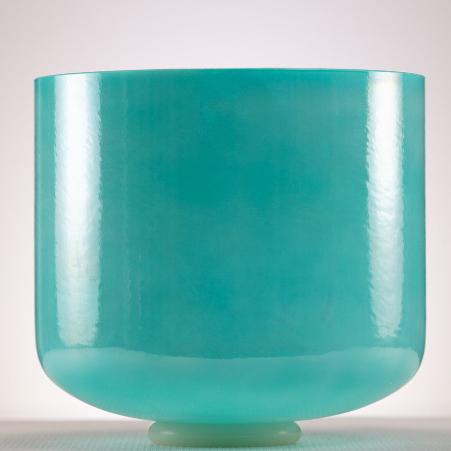 11" B-5 Turquoise Tide Crystal Singing Bowl, Perfect Pitch