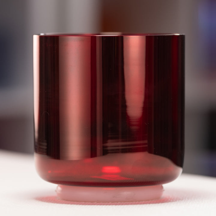 6" F#-2 Ruby Ray Crystal Singing Bowl, Perfect Pitch