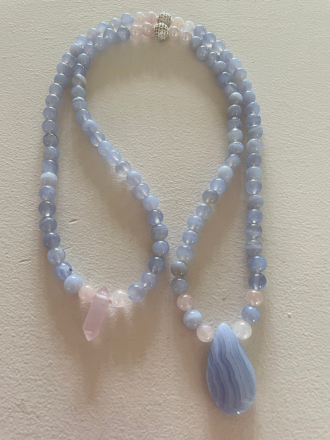 Blue Lace Agate Mala