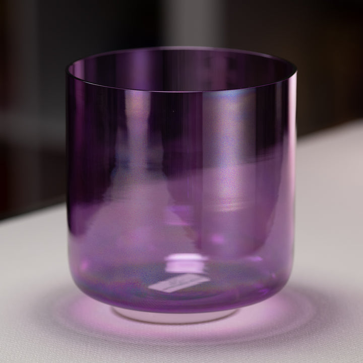 7.5" C#-9 Lavender Lotus Crystal Singing Bowl, Perfect Pitch