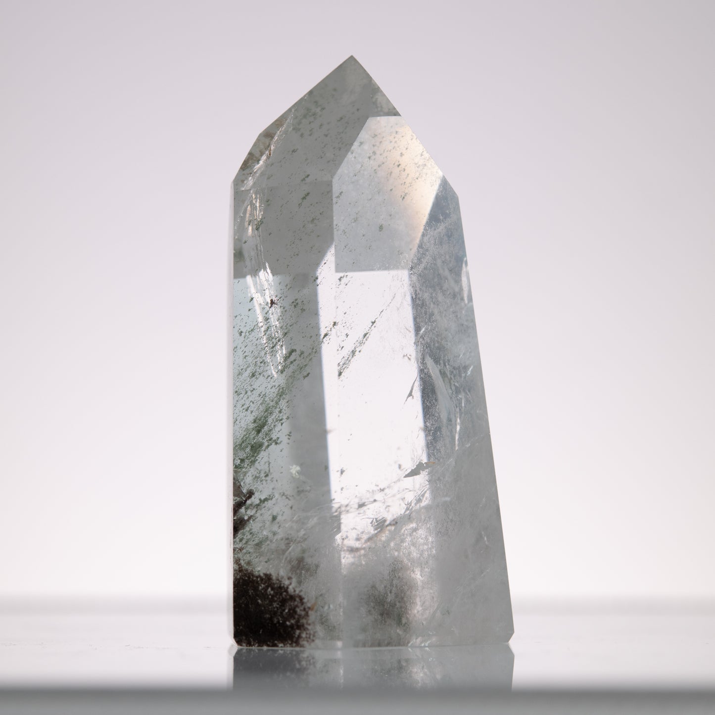 Clear Quartz Tower with Chlorite inclusions