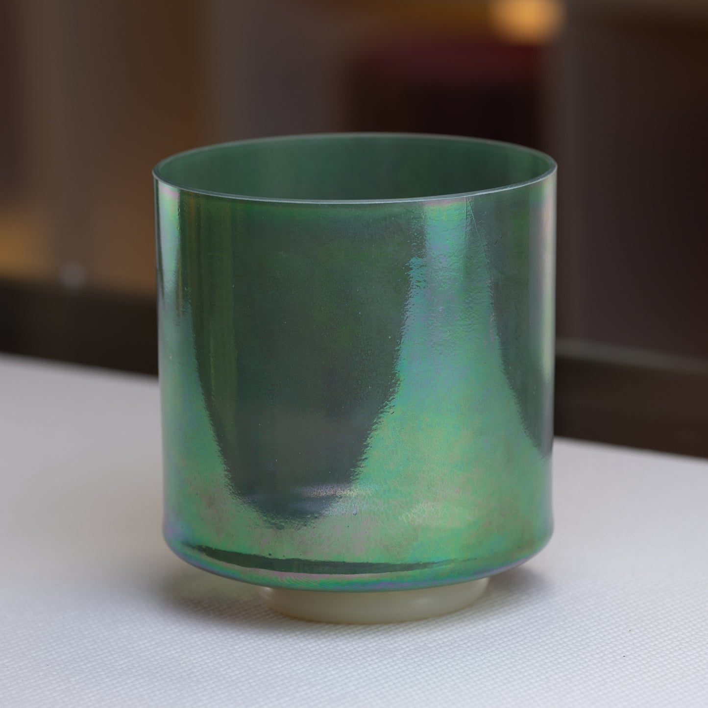 7" D-40 Malachite Platinum Crystal Singing Bowl, Crystal Tones™