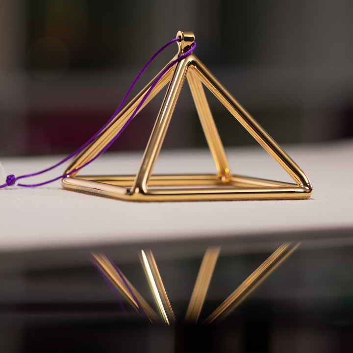 5.75" D#+20 24k Gold Crystal Pyramid