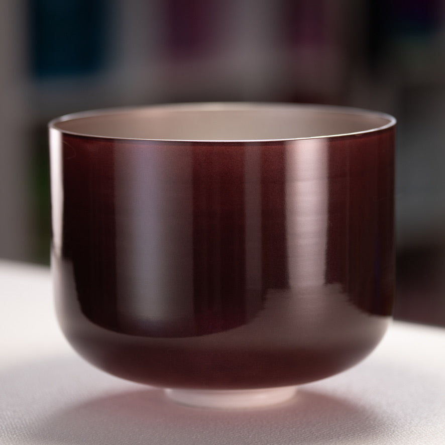 11" G-44 Sacred Ground Crystal Singing Bowl, Silver inside