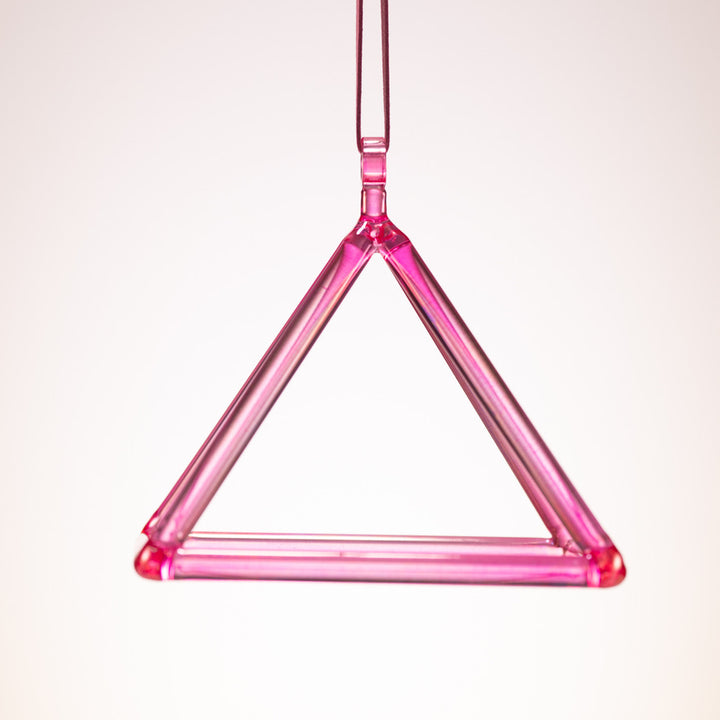 6.75" Pink Lotus Crystal Singing Pyramid