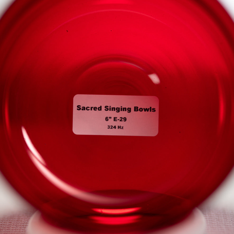 6" E-29 Ruby Ray Crystal Singing Bowl