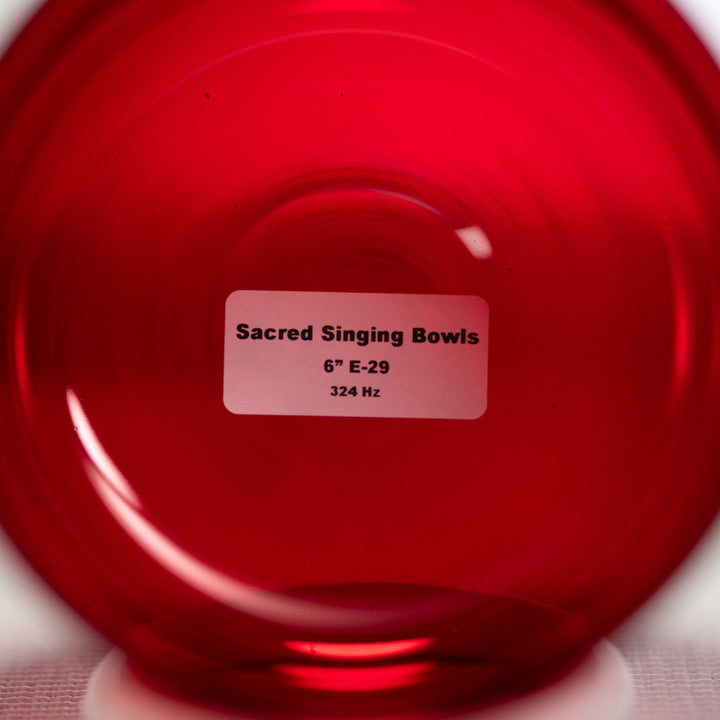 6" E-29 Ruby Ray Crystal Singing Bowl