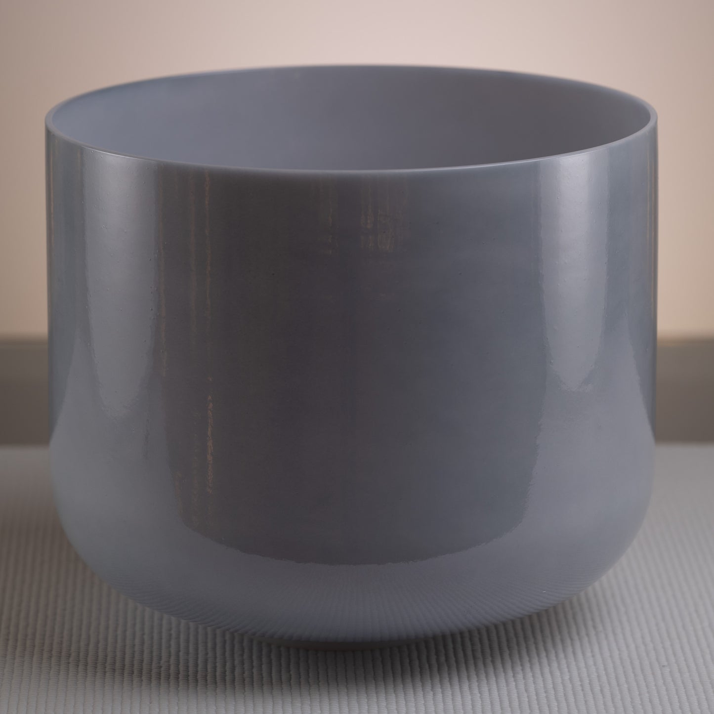 12" B+9 Gray Moonstone Color Crystal Singing Bowl, Perfect Pitch, Sacred Singing Bowls