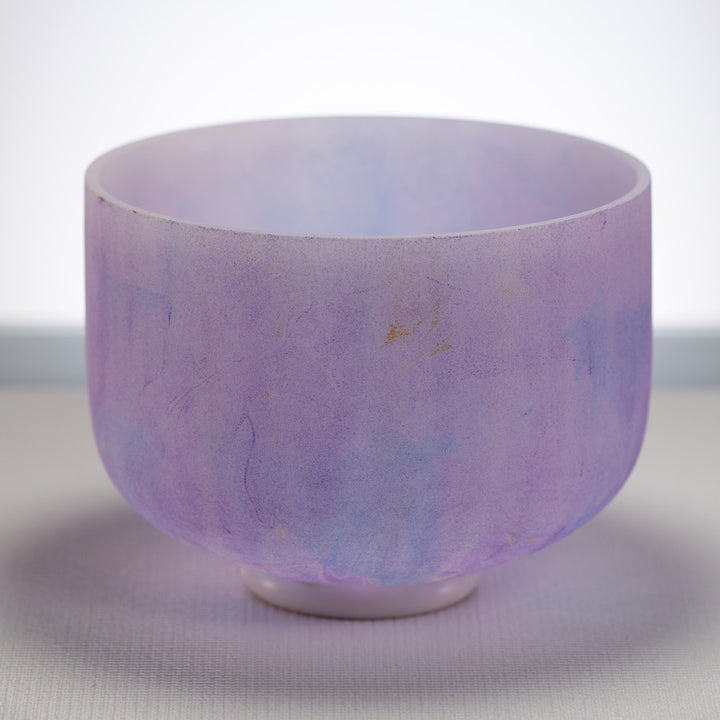 10" A-24 Light Purple Swirl Frosted Crystal Singing Bowl