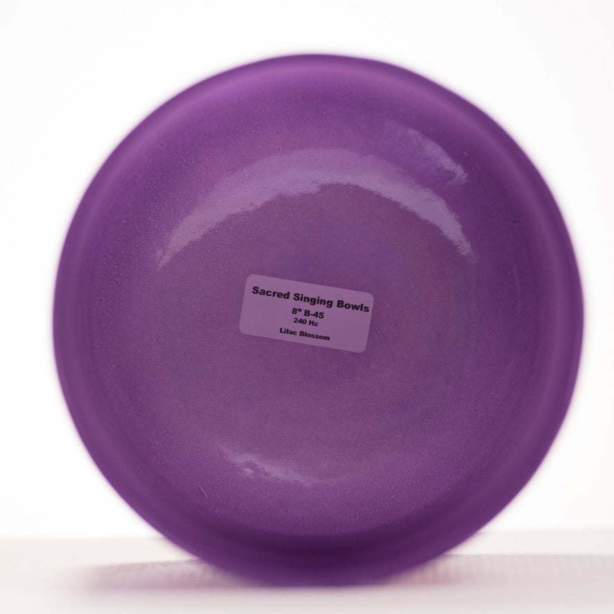 8" B-45 Lilac Blossom Crystal Singing Bowl