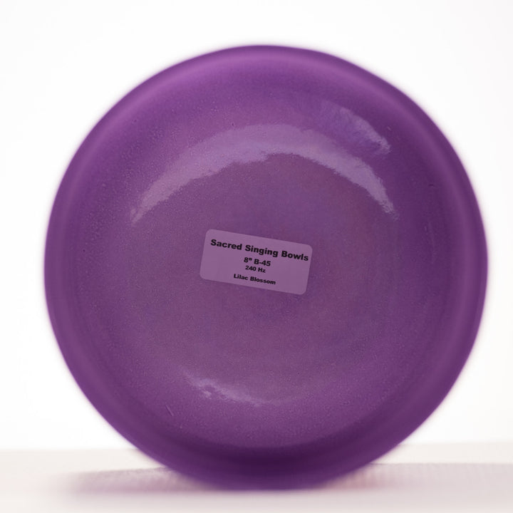 8" B-45 Lilac Blossom Crystal Singing Bowl