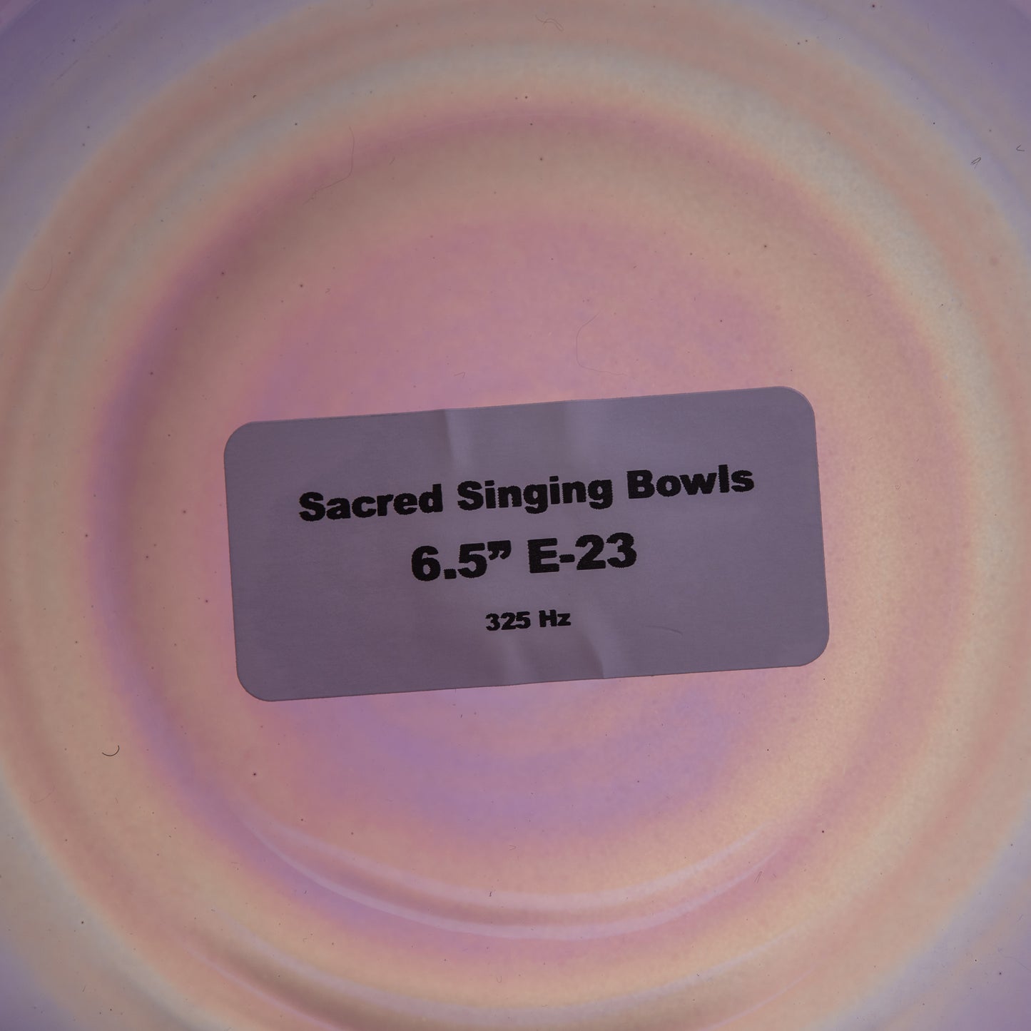 6.5" E-23 Amethyst Activation Crystal Singing Bowl, Prismatic, Sacred Singing Bowls
