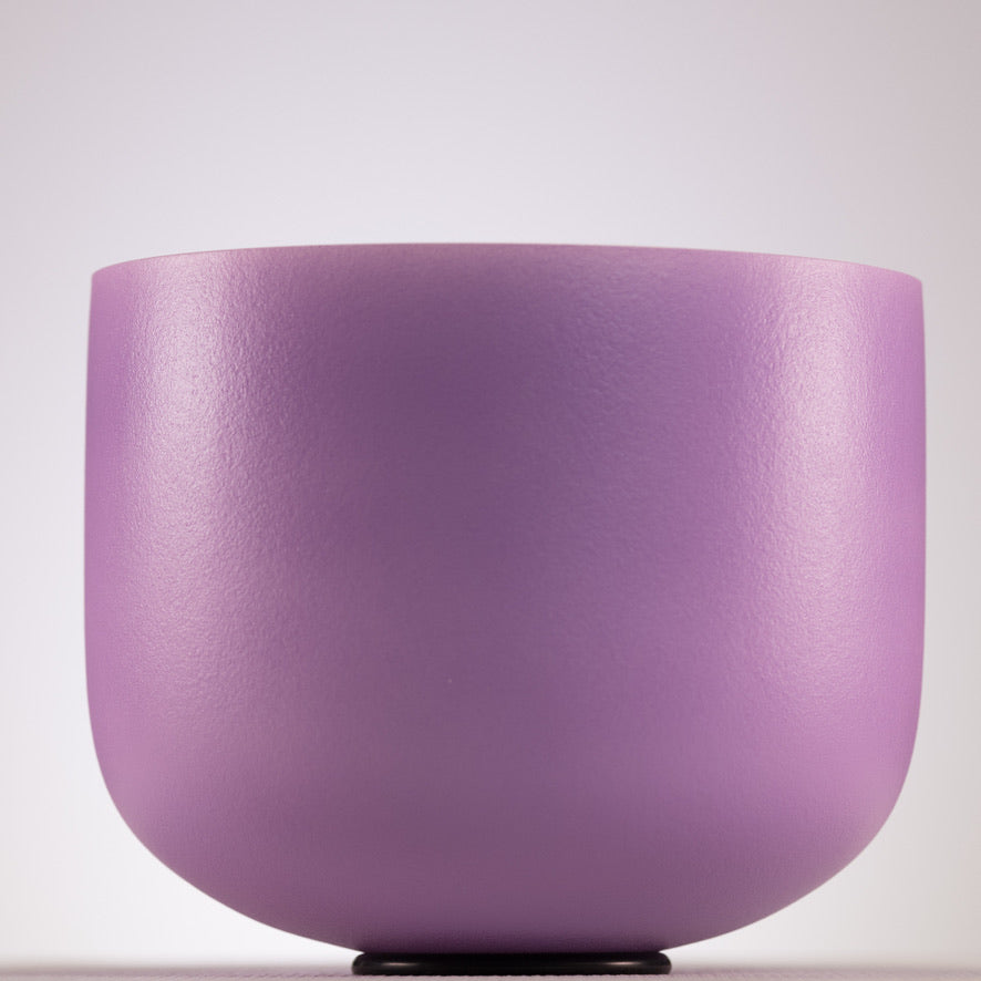 11" C+2 Frosted Lilac Blossom Crystal Singing Bowl