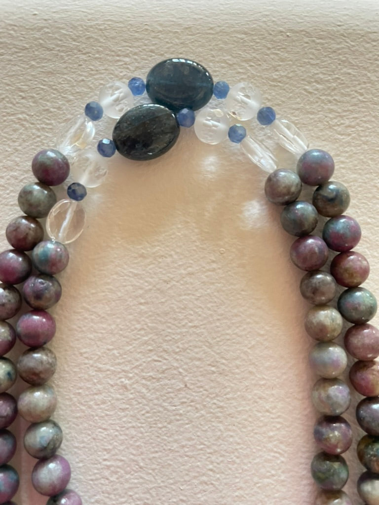 Ruby Kyanite Mala