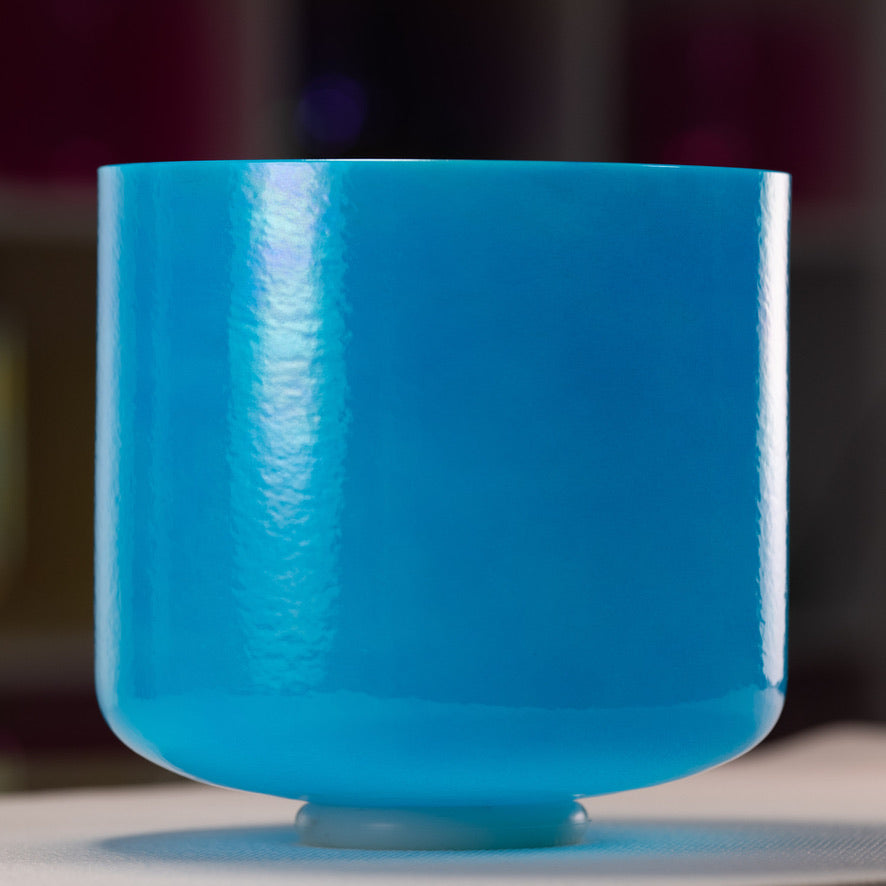 10" E-4 Serenity Sky Crystal Singing Bowl, Perfect Pitch