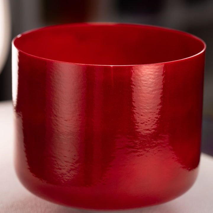 12" G#+7 Crimson Dawn Crystal Singing Bowl, Perfect Pitch