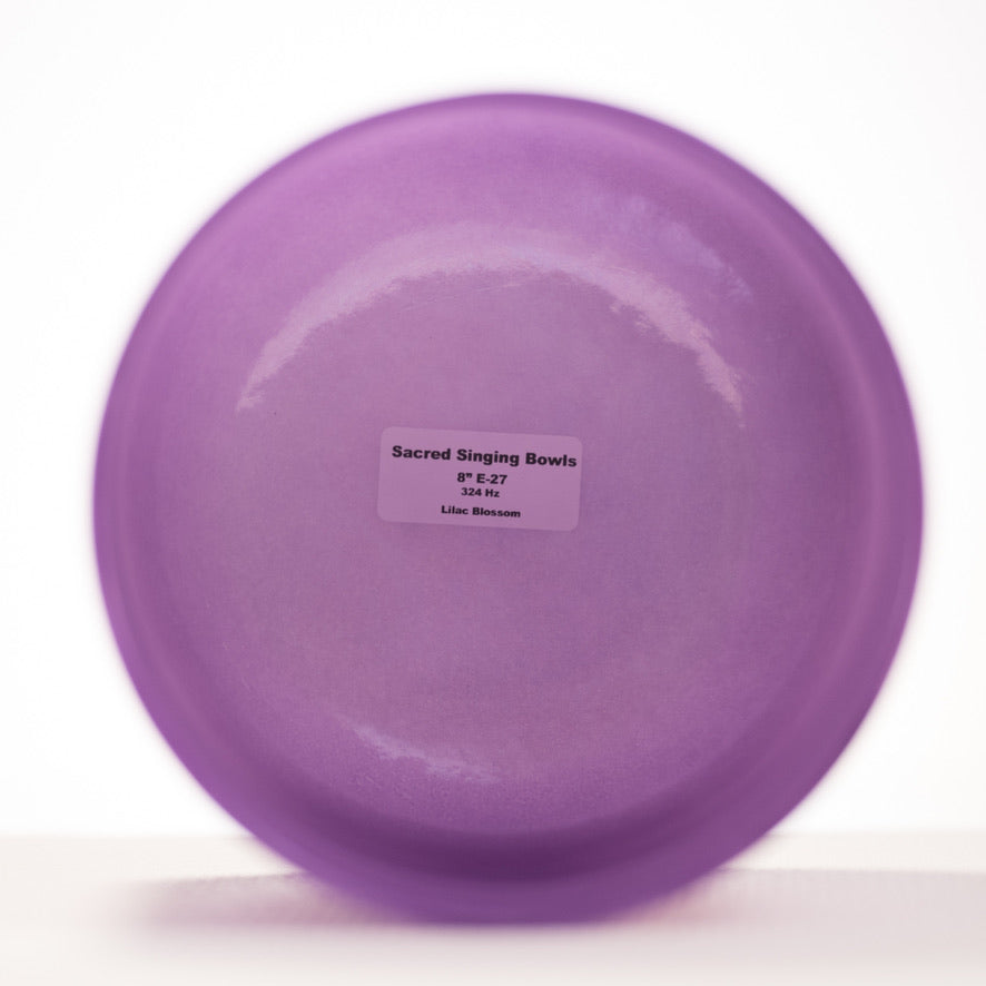 8" E-27 Lilac Blossom Crystal Singing Bowl