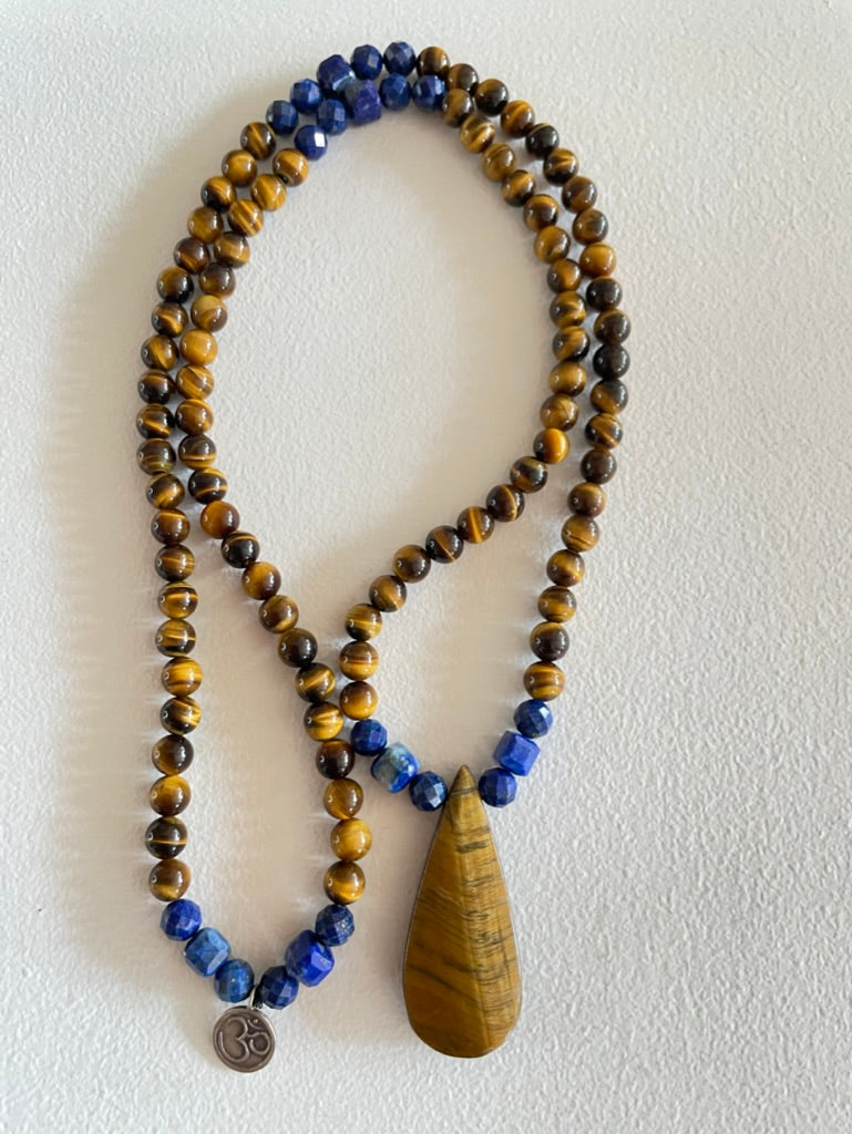 Tiger Eye & Lapis Mala